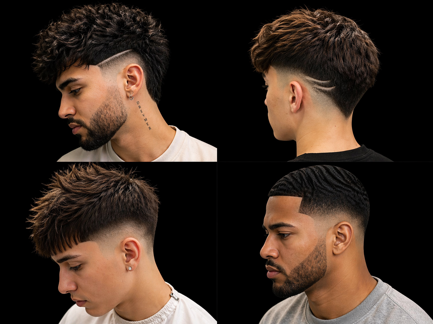 Recent skin fades and beard work at Empire Barbershop
